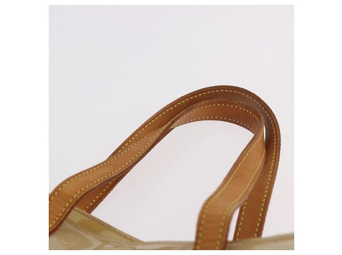 LOUIS VUITTON Borsa Monogram Vernis Reade MM Beige M91141 LV Auth 184220 - vista 14