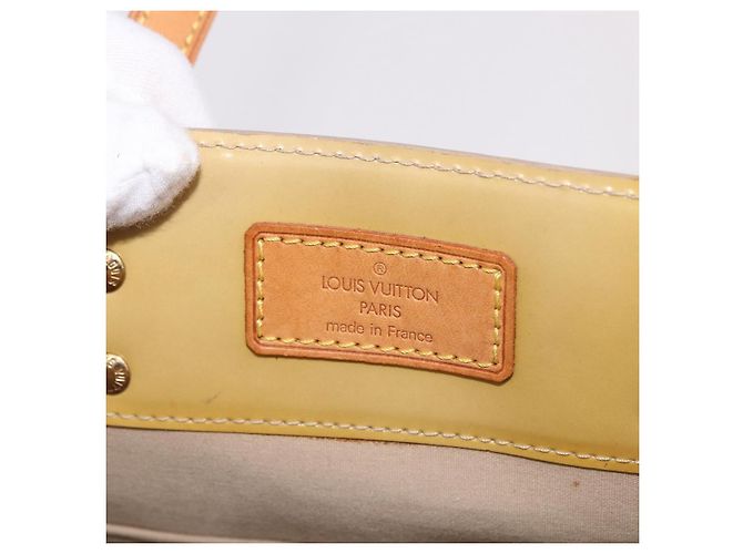 LOUIS VUITTON Borsa Monogram Vernis Reade MM Beige M91141 LV Auth 184220 - vista 18