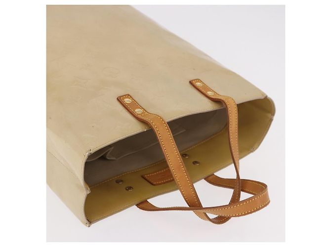 LOUIS VUITTON Borsa Monogram Vernis Reade MM Beige M91141 LV Auth 184220 - vista 6