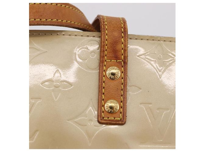LOUIS VUITTON Borsa Monogram Vernis Reade MM Beige M91141 LV Auth 184220 - vista 9