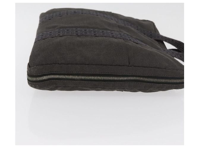 Hermès HERMES Her Line Borsa in tela nera argento Auth bs35384 Nero - vista 3