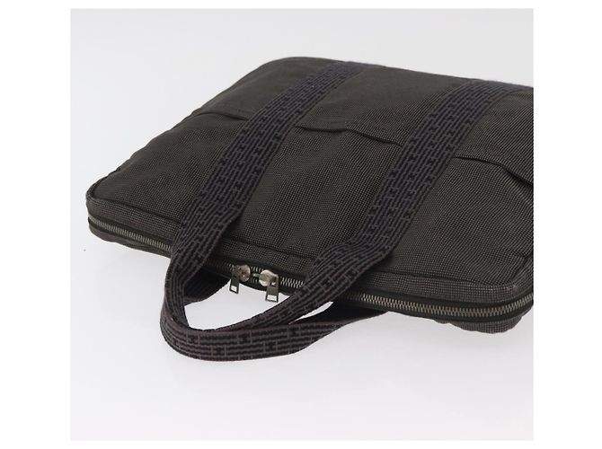 Hermès HERMES Her Line Borsa in tela nera argento Auth bs35384 Nero - vista 6