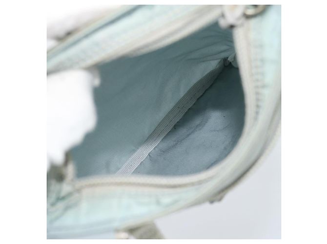 Borsa a tracolla PRADA Nylon Azzurro Chiaro Argento Auth 183410 Blu chiaro - vista 11