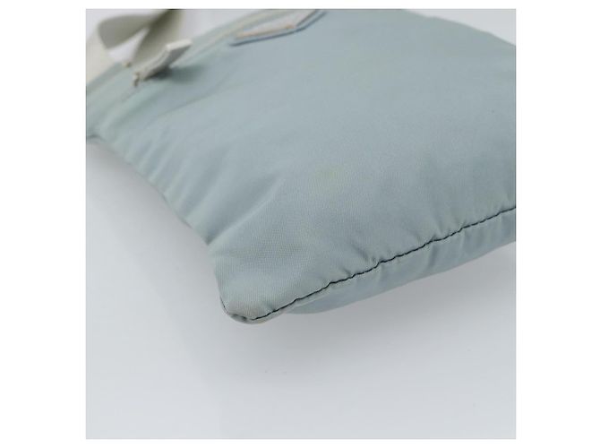 Borsa a tracolla PRADA Nylon Azzurro Chiaro Argento Auth 183410 Blu chiaro - vista 15