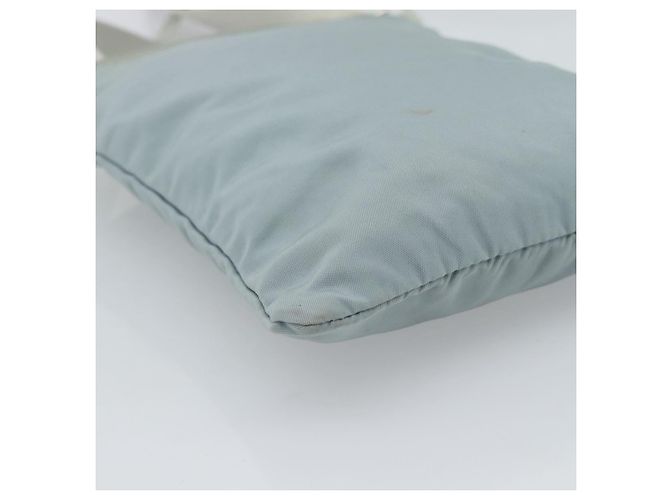 Borsa a tracolla PRADA Nylon Azzurro Chiaro Argento Auth 183410 Blu chiaro - vista 17