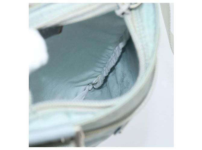 Borsa a tracolla PRADA Nylon Azzurro Chiaro Argento Auth 183410 Blu chiaro - vista 19