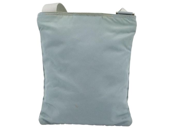 Borsa a tracolla PRADA Nylon Azzurro Chiaro Argento Auth 183410 Blu chiaro - vista 2