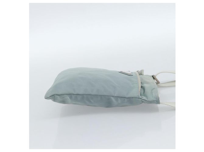 Borsa a tracolla PRADA Nylon Azzurro Chiaro Argento Auth 183410 Blu chiaro - vista 4
