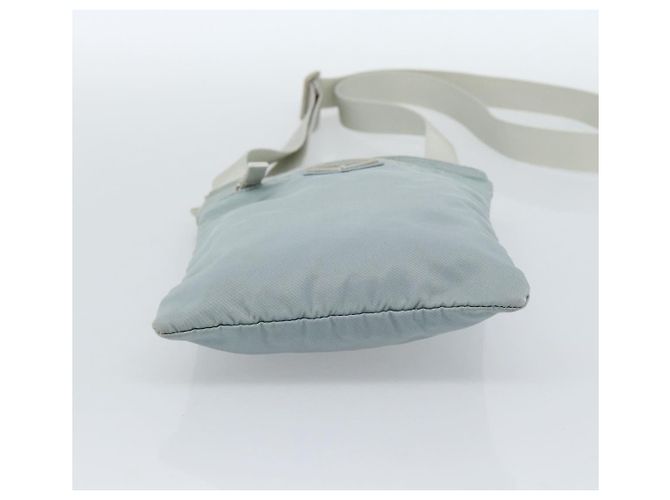 Borsa a tracolla PRADA Nylon Azzurro Chiaro Argento Auth 183410 Blu chiaro - vista 5