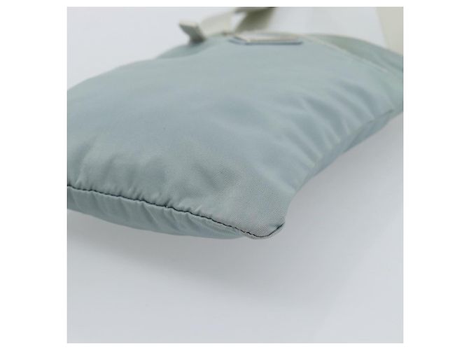 Borsa a tracolla PRADA Nylon Azzurro Chiaro Argento Auth 183410 Blu chiaro - vista 8