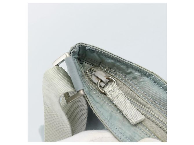 Borsa a tracolla PRADA Nylon Azzurro Chiaro Argento Auth 183410 Blu chiaro - vista 9