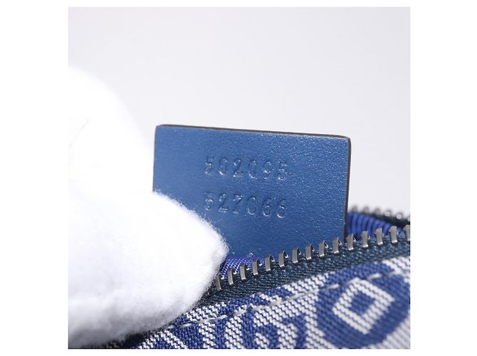 GUCCI Sherry Line marsupio in tela Navy Silver Red 502095 Auth 183094M - vista 10