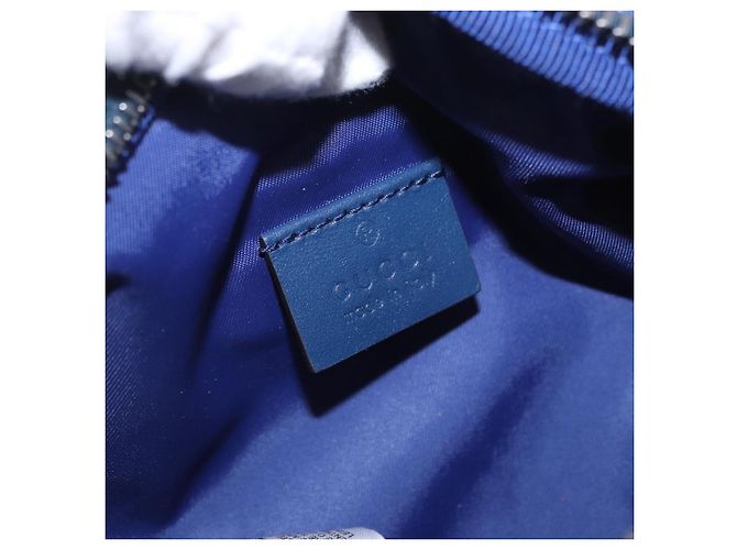 GUCCI Sherry Line marsupio in tela Navy Silver Red 502095 Auth 183094M - vista 21