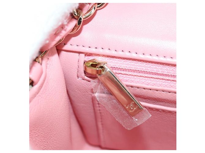 CHANEL Matelasse Chain Shoulder Bag Wool Tweed Pink Gold CC Auth 181936SAM Rosa D'oro - vista 25