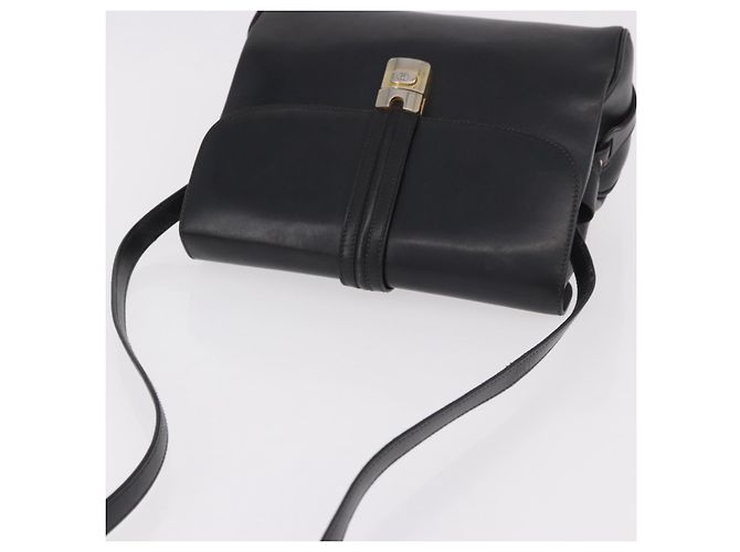 Borsa a Spalla GUCCI in Pelle Blu Navy e Oro Auth 184456 D'oro - vista 6
