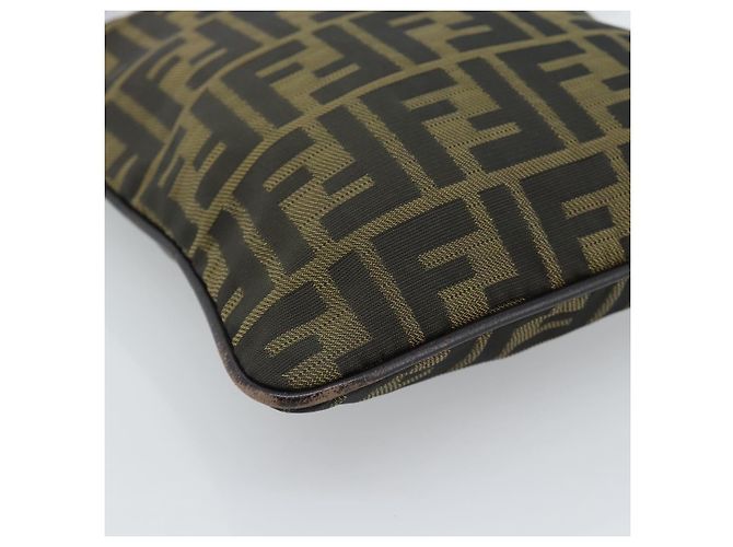 Borsa a Spalla FENDI Zucca Canvas Nero Marrone Auth 183189 - vista 15