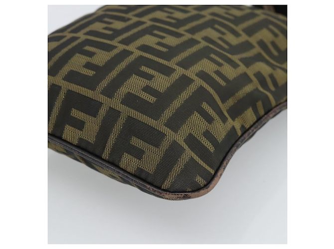 Borsa a Spalla FENDI Zucca Canvas Nero Marrone Auth 183189 - vista 16