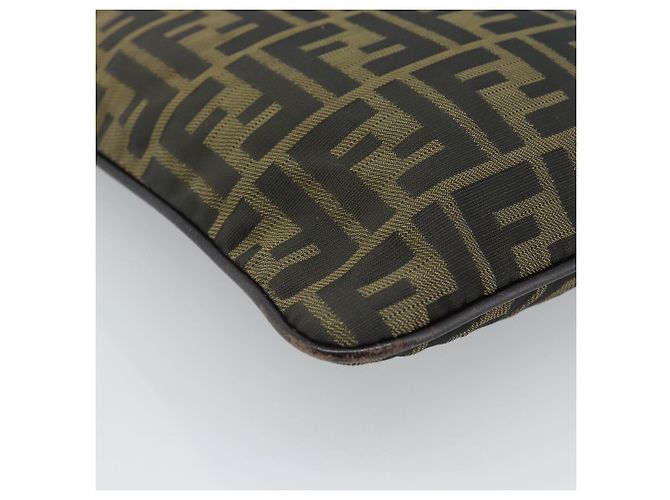 Borsa a Spalla FENDI Zucca Canvas Nero Marrone Auth 183189 - vista 17