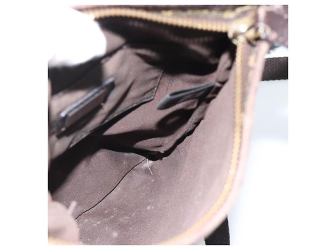 Borsa a Spalla FENDI Zucca Canvas Nero Marrone Auth 183189 - vista 19