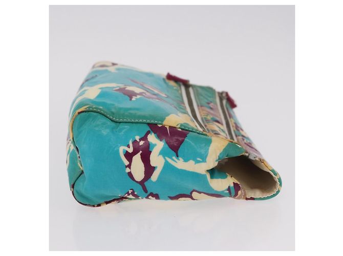 Pochette CHANEL in PVC e tela verde con CC Autentica 182645 - vista 4