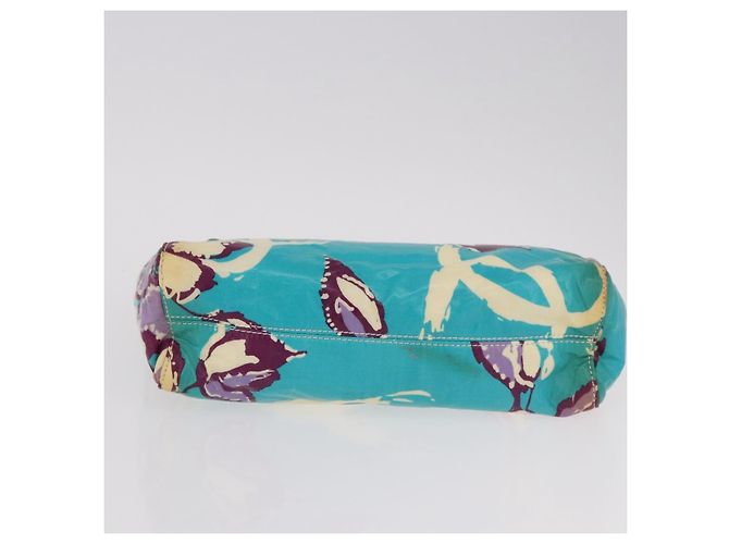 Pochette CHANEL in PVC e tela verde con CC Autentica 182645 - vista 7