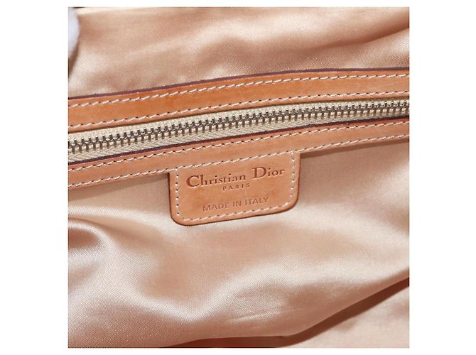 Borsa Christian Dior Trotter Canvas Romantic PVC Marrone Argento Auth 181900V - vista 20