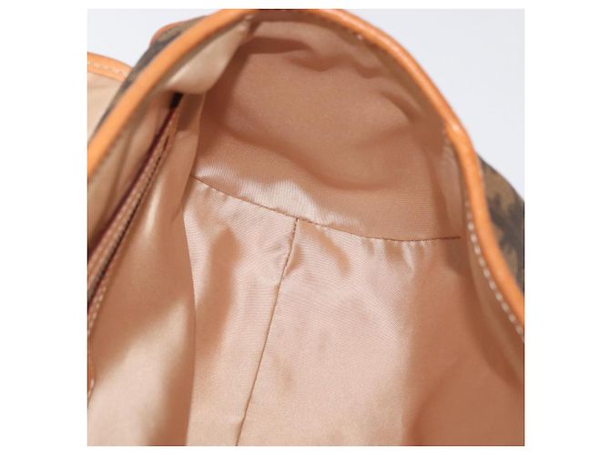 Borsa Christian Dior Trotter Canvas Romantic PVC Marrone Argento Auth 181900V - vista 21