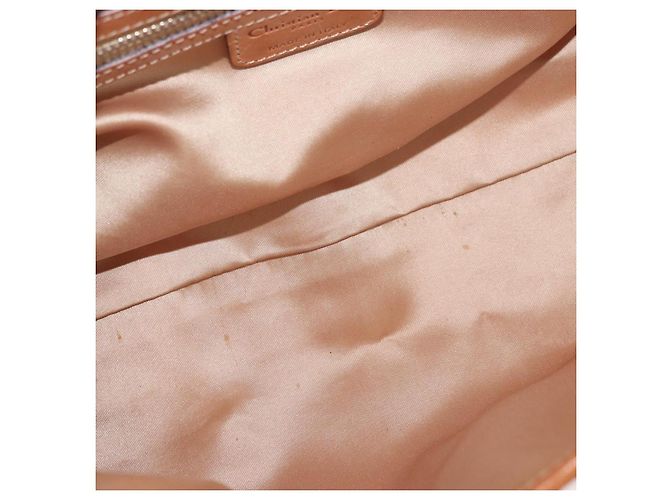 Borsa Christian Dior Trotter Canvas Romantic PVC Marrone Argento Auth 181900V - vista 9