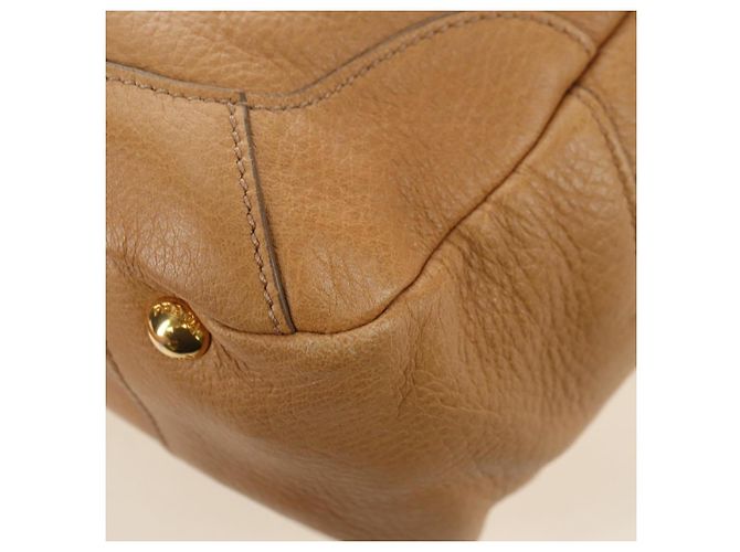 Borsa a Spalla PRADA in Pelle Beige Oro Auth 183307SAV D'oro - vista 17