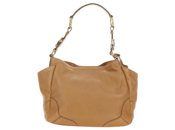 Borsa a Spalla PRADA in Pelle Beige Oro Auth 183307SAV D'oro - vista 2