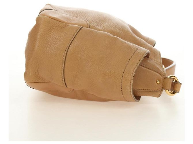 Borsa a Spalla PRADA in Pelle Beige Oro Auth 183307SAV D'oro - vista 4