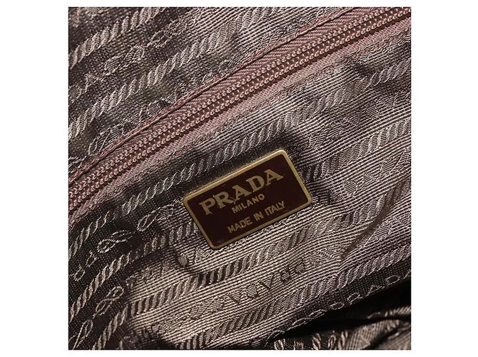 Borsa PRADA in pelle marrone oro Auth bs35442 D'oro - vista 19