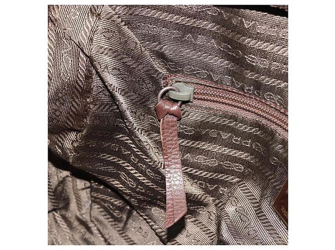Borsa PRADA in pelle marrone oro Auth bs35442 D'oro - vista 22