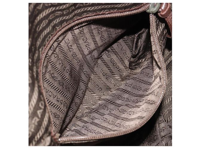 Borsa PRADA in pelle marrone oro Auth bs35442 D'oro - vista 23