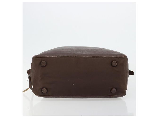 Borsa PRADA in pelle marrone oro Auth bs35442 D'oro - vista 5