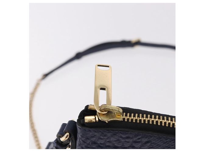 Borsa a Spalla BURBERRY in Pelle Blu Navy e Oro Auth 184458A D'oro - vista 10