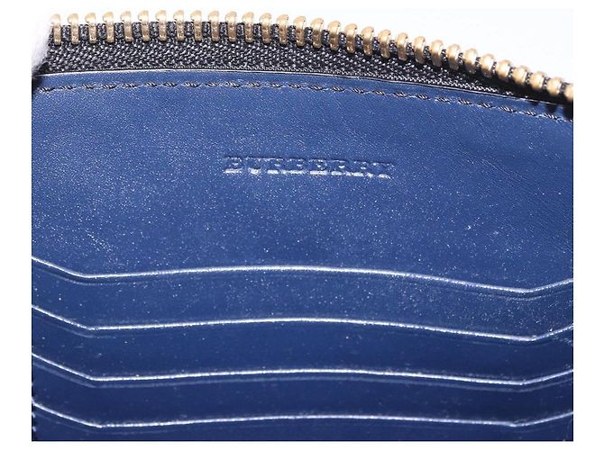 Borsa a Spalla BURBERRY in Pelle Blu Navy e Oro Auth 184458A D'oro - vista 18