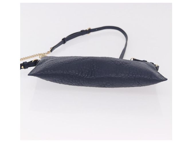 Borsa a Spalla BURBERRY in Pelle Blu Navy e Oro Auth 184458A D'oro - vista 5