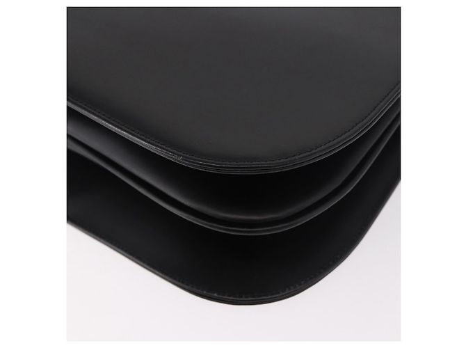 Borsa a Spalla Burberry in Pelle Nera Argento Auth 184472A Nero - vista 14