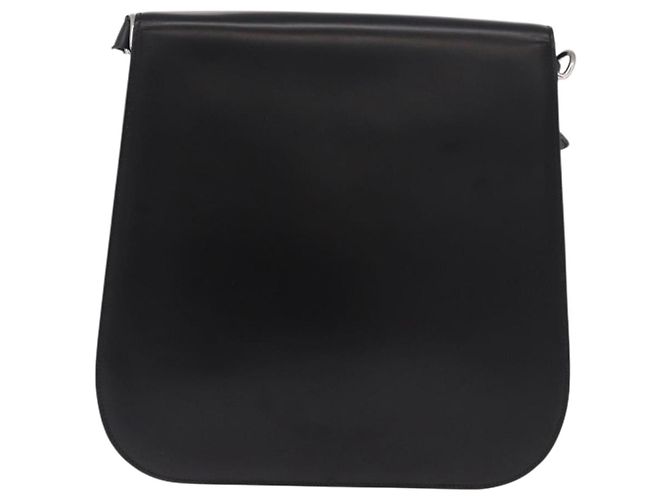 Borsa a Spalla Burberry in Pelle Nera Argento Auth 184472A Nero - vista 2