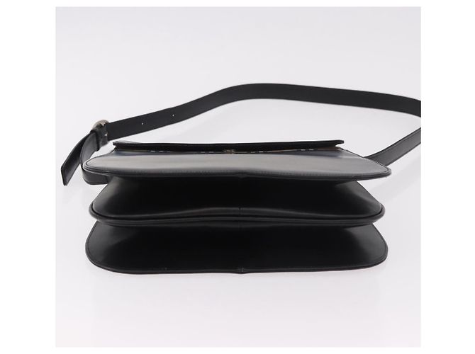 Borsa a Spalla Burberry in Pelle Nera Argento Auth 184472A Nero - vista 5
