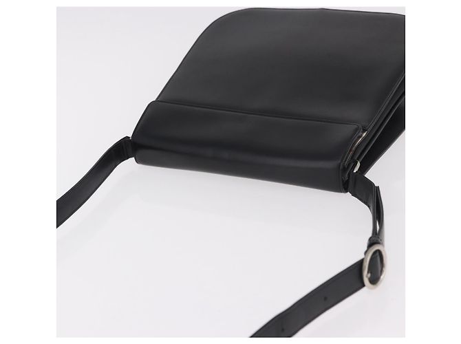 Borsa a Spalla Burberry in Pelle Nera Argento Auth 184472A Nero - vista 6