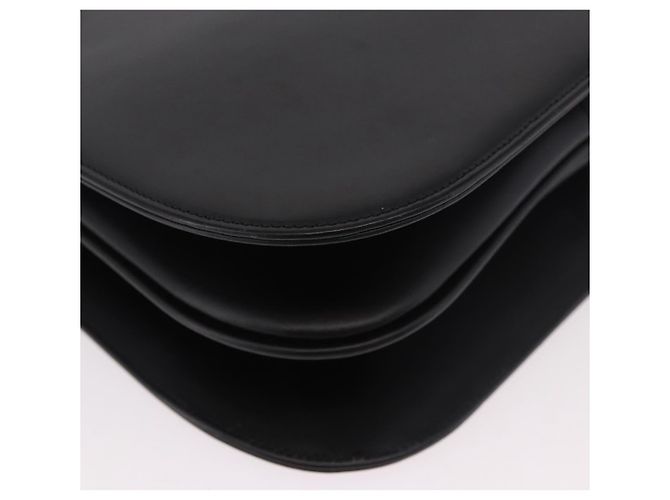 Borsa a Spalla Burberry in Pelle Nera Argento Auth 184472A Nero - vista 9
