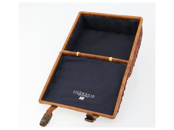Borsa a mano GIVENCHY in rattan marrone Auth 183783A - vista 11