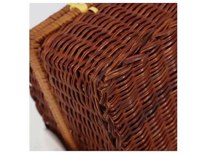 Borsa a mano GIVENCHY in rattan marrone Auth 183783A - vista 16