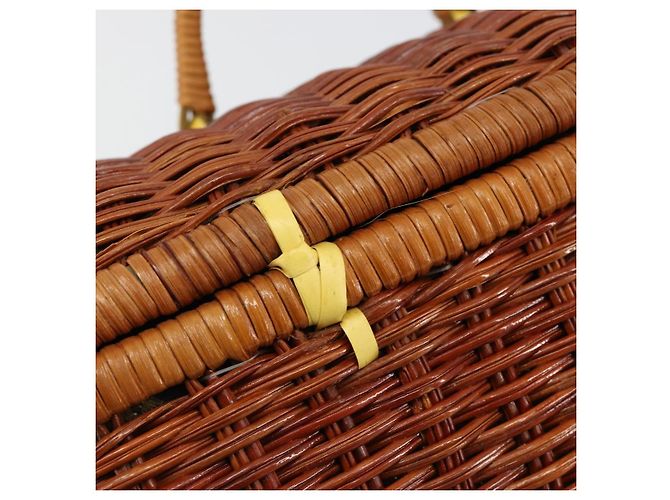 Borsa a mano GIVENCHY in rattan marrone Auth 183783A - vista 17