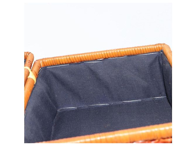 Borsa a mano GIVENCHY in rattan marrone Auth 183783A - vista 20