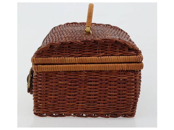 Borsa a mano GIVENCHY in rattan marrone Auth 183783A - vista 3