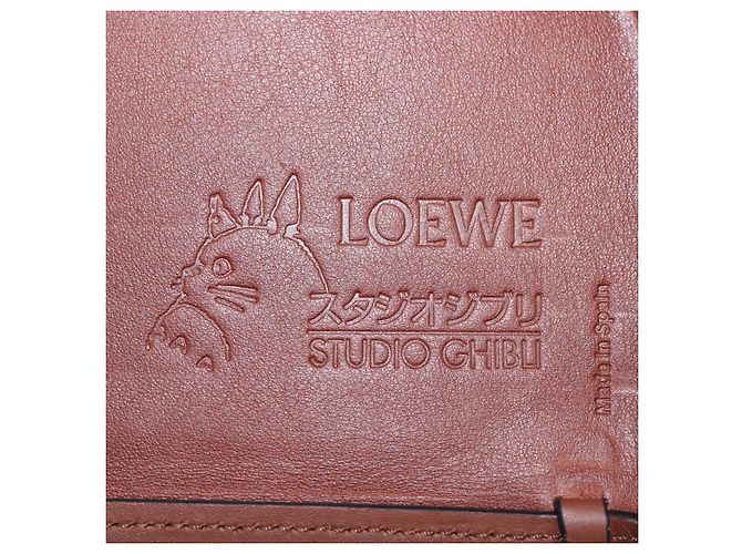 LOEWE Studio Ghibli anagram Heel Pouch Haku Bag Pelle Marrone Auth 167385SM - vista 19