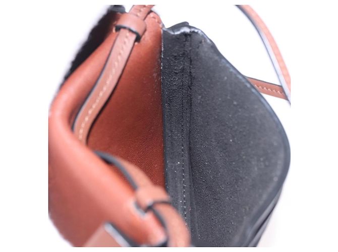 LOEWE Studio Ghibli anagram Heel Pouch Haku Bag Pelle Marrone Auth 167385SM - vista 20